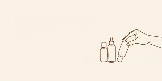 Line art - setting a bottle aside on the shelf