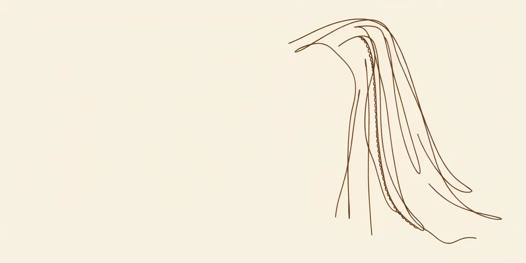 Line art - draped linen with a single fine line