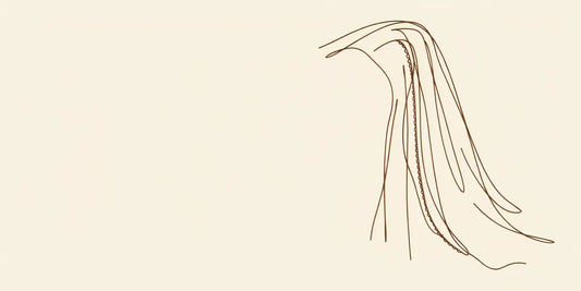 Line art - draped linen with a single fine line