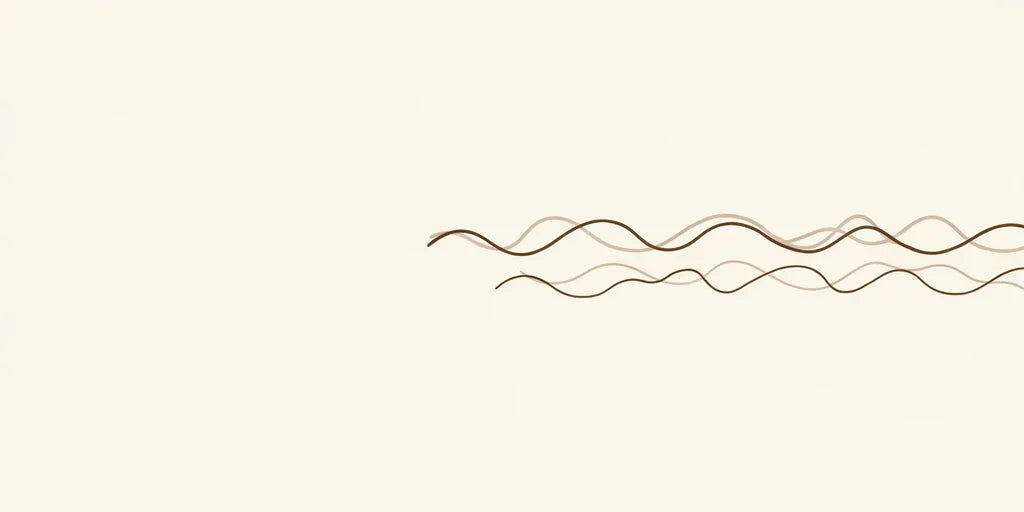 Line art - two soft waves, one deeper one lighter