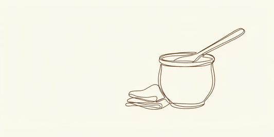 Line art - wax pot, spatula and linen strips