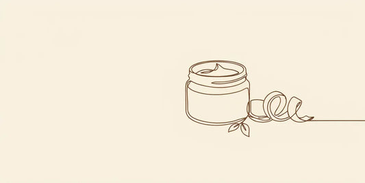 Line art - scrub jar with orange peel curl
