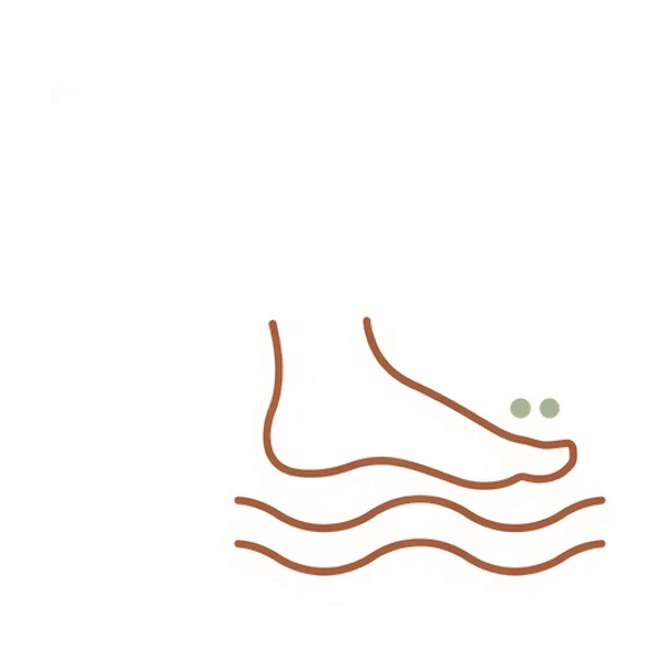 Tired feet icon