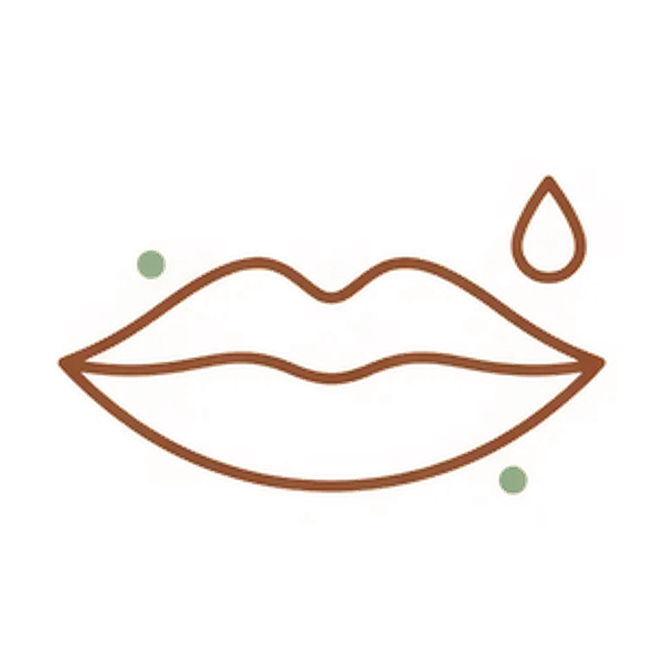 Dry lips icon