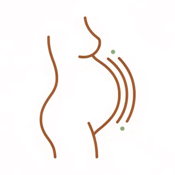 Stretching skin icon