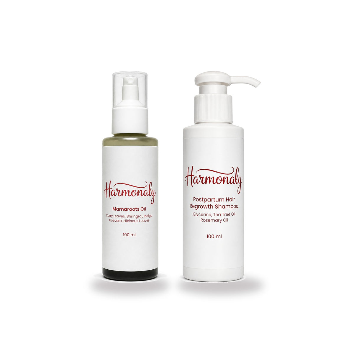 Two Steps — Mamaroots Oil 100 ml and Postpartum Hair Regrowth Shampoo 100 ml