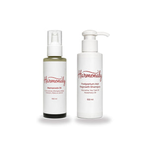 Two Steps — Mamaroots Oil 100 ml and Postpartum Hair Regrowth Shampoo 100 ml